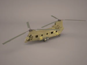 helicóptero chinook ch-47d Modelo 3D