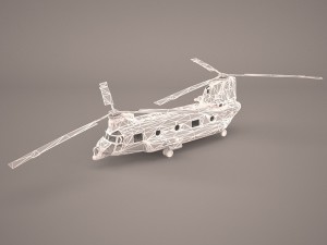 ch-47d chinook helicopter 3D 모델