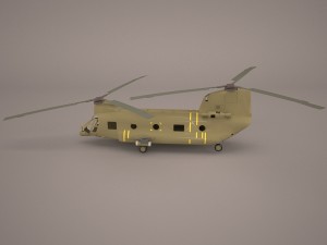 ch-47d chinook helicopter 3D 모델