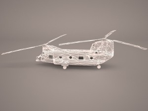 ch-47d chinook helicopter 3D 모델