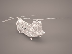 ch-47d chinook helicopter 3D 모델