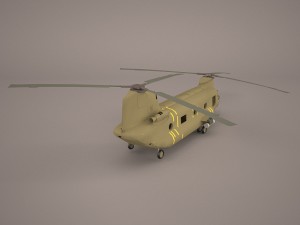 ch-47d chinook helicopter 3D 모델