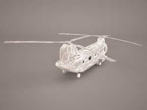 ch-47d chinook helicopter 3D 모델