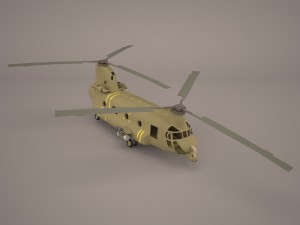 ch-47d chinook helicopter 3D 모델