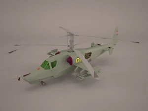 Russischer Kampfhubschrauber Kamov Ka 52 3D Modell