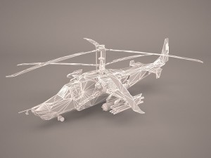 russian attack helicopter kamov ka 52 3D Model