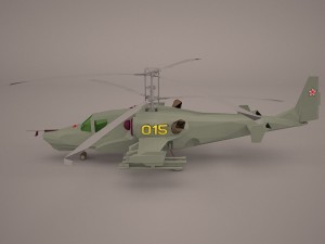 russian attack helicopter kamov ka 52 3D Model