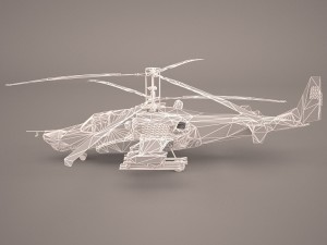 russian attack helicopter kamov ka 52 3D Model