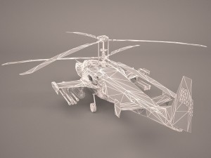 russian attack helicopter kamov ka 52 3D Model