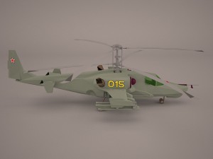 russian attack helicopter kamov ka 52 3D Model
