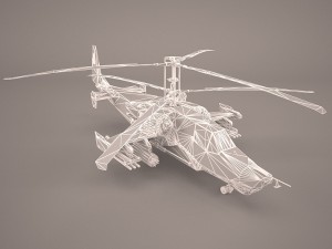 russian attack helicopter kamov ka 52 3D Model
