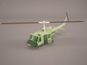 bell uh-1 iroquois camo 3D Model