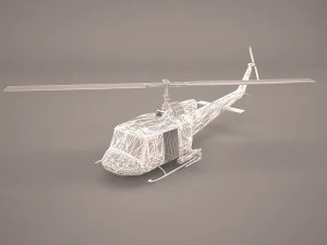 bell uh-1 iroquois camo 3D Model