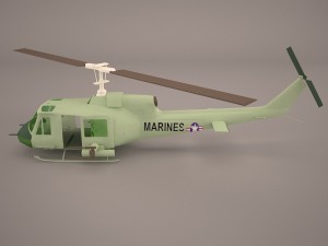 bell uh-1 iroquois camo 3D Model