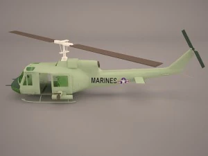 bell uh-1 iroquois camo 3D Model