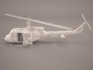 bell uh-1 iroquois camo 3D Model