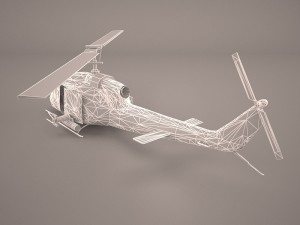 bell uh-1 iroquois camo 3D Model