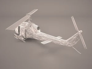 bell uh-1 iroquois camo 3D Model