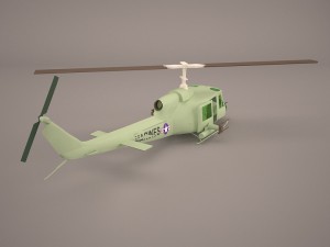 bell uh-1 iroquois camo 3D Model