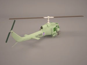 bell uh-1 iroquois camo 3D Model