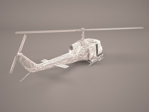 bell uh-1 iroquois camo 3D Model