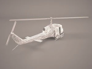 bell uh-1 iroquois camo 3D Model