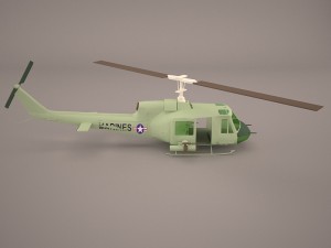 bell uh-1 iroquois camo 3D Model