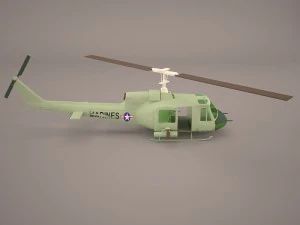 bell uh-1 iroquois camo 3D Model