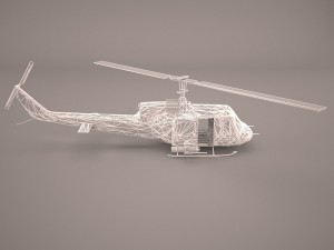 bell uh-1 iroquois camo 3D Model