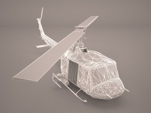 bell uh-1 iroquois camo 3D Model