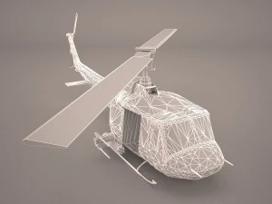 bell uh-1 iroquois camo 3D Model