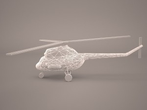 cartoon attack helicopter Modelo 3D