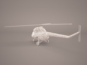 cartoon attack helicopter Modelo 3D