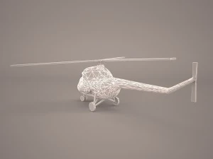 cartoon attack helicopter 3D Model