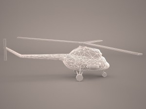 cartoon attack helicopter Modelo 3D