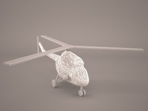 cartoon attack helicopter Modelo 3D