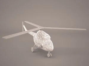 cartoon attack helicopter 3D Model