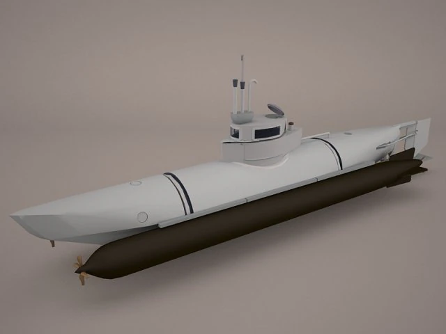 submarine 3D Model .c4d .max .obj .3ds .fbx .stl .blend