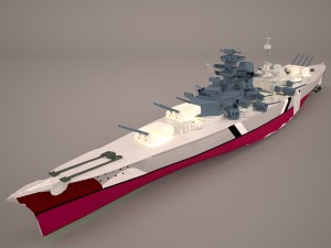 bismarck class battleship 3Dモデル