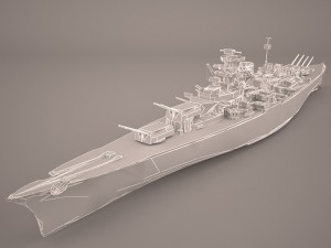 bismarck class battleship 3D मॉडल