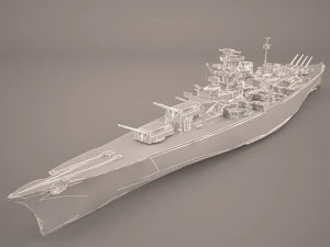 bismarck class battleship 3D Model