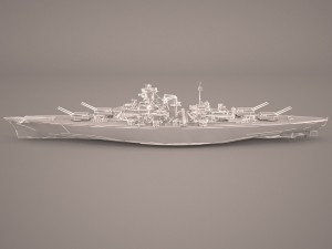 bismarck class battleship 3D मॉडल