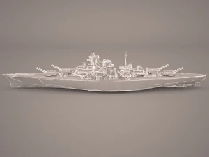 bismarck class battleship 3D Model