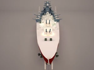 bismarck class battleship 3D Model