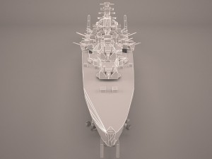 bismarck class battleship 3D मॉडल