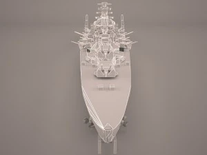 bismarck class battleship 3D Model