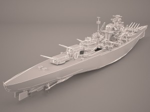 bismarck class battleship 3D मॉडल