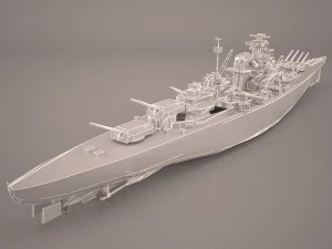 bismarck class battleship 3D Model
