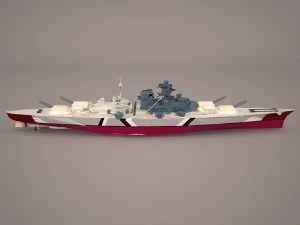 bismarck class battleship 3D Model