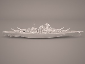 bismarck class battleship 3D मॉडल